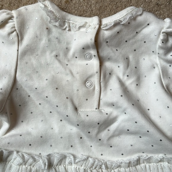 Little Me Sparkly Lace Polka Dot Dress - 9 Months - Picture 7 of 9